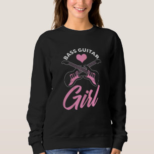 Bass Guitar Bassist Women and Girls Bass Player 5 Sweatshirt