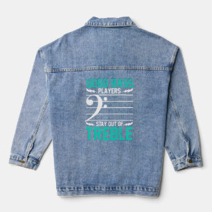 Bass Guitar Bassist Women and Men Bass Player 2 Jeansjacke