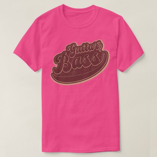 Bass Guitar Brown Vintag T-Shirt (Design vorne)