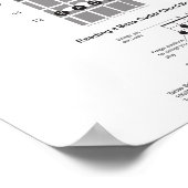 Bass Guitar Chord Fingering Chart und Fretboard Poster (Ecke)