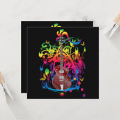 Bass Guitar Color Splash Karte (Vorderseite/Rückseite Beispiel)