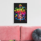 Bass Guitar Color Splash Leinwanddruck (Insitu (Wohnzimmer))