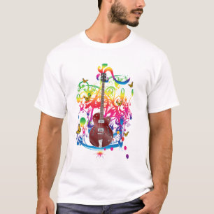 Bass Guitar Color Splash T-Shirt