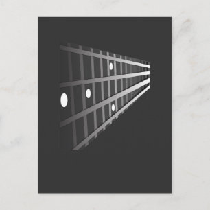 Bass Guitar Fret Musician Player Metal Rock Music Postkarte