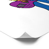 Bass Guitar Girl Poster (Ecke)