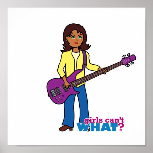 Bass Guitar Girl Poster (Vorne)