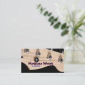 Bass Guitar Headstock mit Name Business Card Visitenkarte (Stehend Vorderseite)