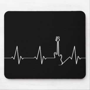 Bass Guitar Heartbeat Mousepad