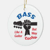 Bass Guitar Keramik Ornament (Links)
