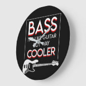 Bass Guitar Like Guitar But Way Cooler Große Wanduhr (Winkel)