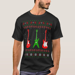 Bass Guitar Music Player Xmas Geschenk Ugly Guitar T-Shirt