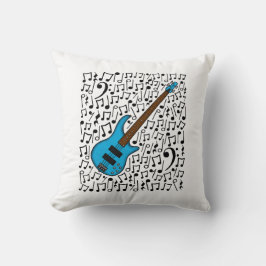 Bass Guitar Musical Notes Bassist Musiker Kissen