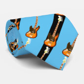 Bass Guitar Neck Tie Krawatte (Gerollt)