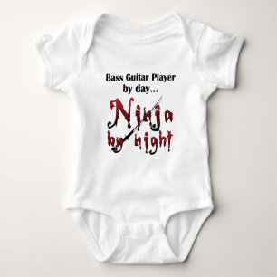 Bass Guitar Ninja Baby Strampler