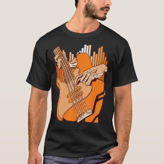 Bass Guitar Player Bassist String Instrument Music T-Shirt (Vorderseite)