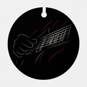 Bass Guitar Player Music Gitarrist Musician Rock Ornament Aus Metall