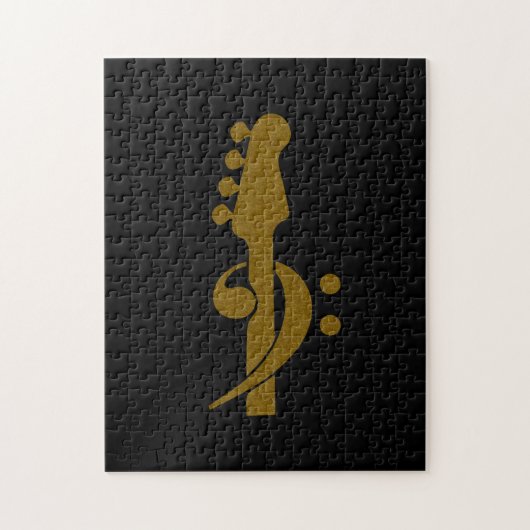 Bass Guitar Player Music Puzzle (Vertikal)