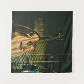 Bass guitar player wandteppich (Vorderseite (Horizontal))