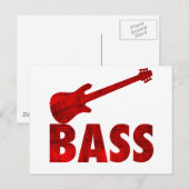 Bass Guitar Postkarte (Vorne/Hinten)