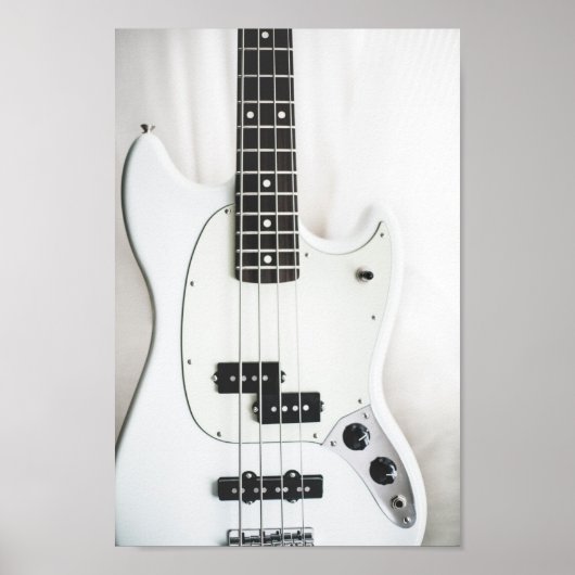 Bass Guitar - Schwarz & Weiß Poster (Vorne)