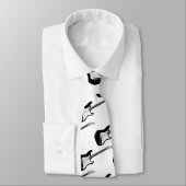 Bass Guitar Schwarz-weiße Krawatte (Gebunden)