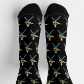 Bass Guitar Stickman Socken (Oben)