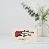 Bass Guitar Teacher Visitenkarte (Stehend Vorderseite)
