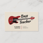 Bass Guitar Teacher Visitenkarte (Vorderseite)