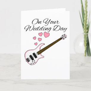 Bass Guitar Wedding Card Bassist Musiker Dankeskarte