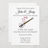 Bass Guitar Wedding Einladung Bassist Musiker (Vorne/Hinten)