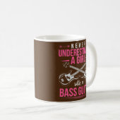Bass Guitarist Girls Bass Gitarre Player Women Kaffeetasse (VorderseiteRechts)