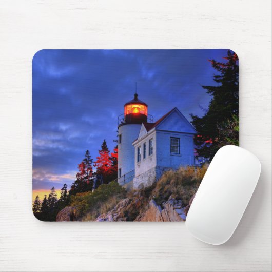 Bass-Hafen-Leuchtturm, Maine Mousepad (Mit Mouse)