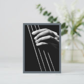 Bass Hand Postkarte (Stehend Vorderseite)