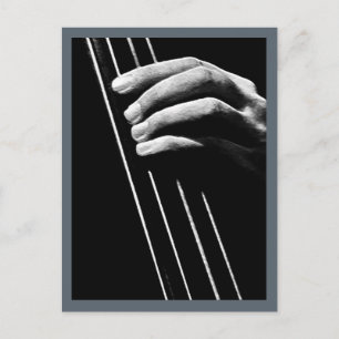 Bass Hand Postkarte