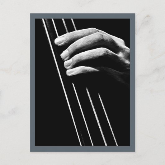 Bass Hand Postkarte (Vorderseite)