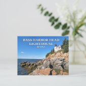 Bass Harbor Head Lighthouse, Maine Postcard Postkarte (Stehend Vorderseite)