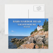 Bass Harbor Head Lighthouse, Maine Postcard Postkarte (Vorne/Hinten)