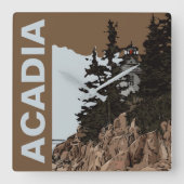 BASS HARBOR HEAD QUADRATISCHE WANDUHR (Vorderseite)