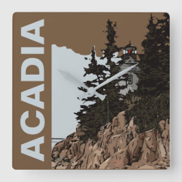 BASS HARBOR HEAD QUADRATISCHE WANDUHR