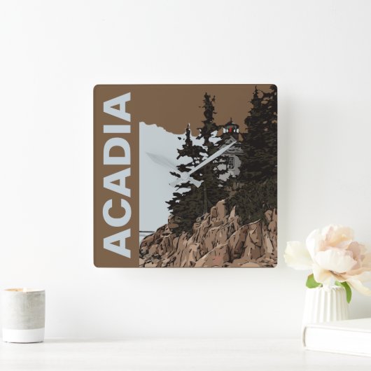 BASS HARBOR HEAD QUADRATISCHE WANDUHR (Zuhause)