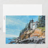 Bass Harbor Leuchtturm Einladung (Vorne/Hinten)