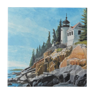 Bass Harbor Leuchtturm Fliese