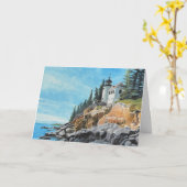Bass Harbor Leuchtturm Karte (Gelbe Blume)