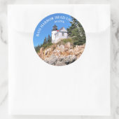 Bass Harbour Head Lighthouse Maine Große Sticker (Tasche)
