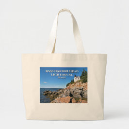 Bass Harbour Head Lighthouse, Maine Jumbo Tote Bag Jumbo Stoffbeutel