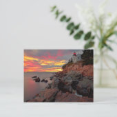 Bass Harbour Head Lighthouse Postkarte (Stehend Vorderseite)