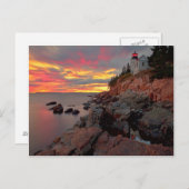 Bass Harbour Head Lighthouse Postkarte (Vorne/Hinten)