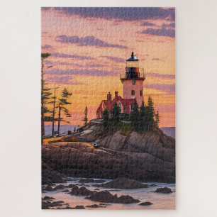Bass Harbour Head Lighthouse Sunrise Puzzle