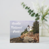 Bass Harbour Lighthouse Postkarte (Stehend Vorderseite)