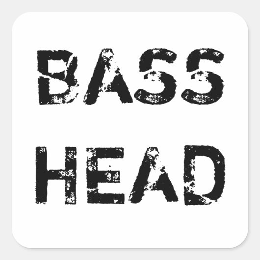 Bass Head Aufkleber (Vorderseite)
